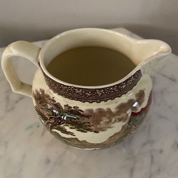 RARE ANTIQUE ROYAL STAFFORDSHIRE JENNY LIND C.M.&S. CREAMER 4-1/2" Tall - Picture 2 of 8